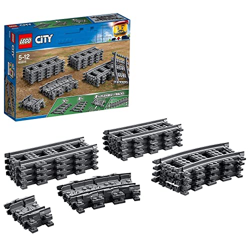 LEGO 60337 City Express Passenger Train Set, Remote Controlled Toy & 60205 City Tracks 20 Pieces Extention Accessory Set, Building Toy Train Track Expansion, Toys for Kids