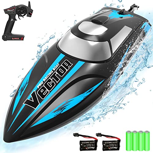 VOLANTEXRC RC Boat Remote Control Boat for Pools and Lakes, 20+ mph Self Righting Racing Boats with Rechargeable Battery for Kids and Adults, with Low Battery Alarm