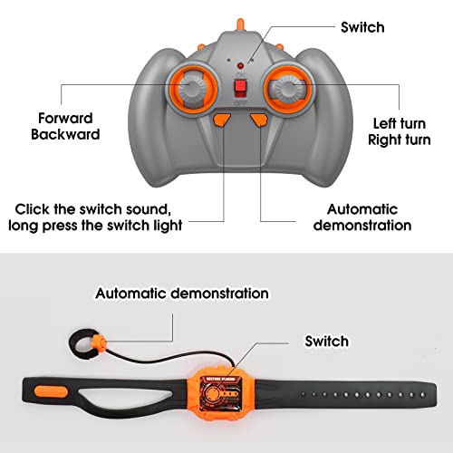 Arulis Remote Control Cars, 1:16 Scale RC Monster Truck with Hand Controlled, 2.4GHz 4WD 25km/h RC Car with Light and Music, Perfect Toy Car Gift for 3 4 5 6 7 8 9 10+ Year Old Boys