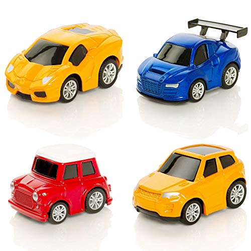 Wheelz Pull Back Cars For Kids - Set of 8 Diecast Toy Cars For 3 Year Old Boys - Boys Racing Cars - Toddler Cars For 2+ Year Old Boys
