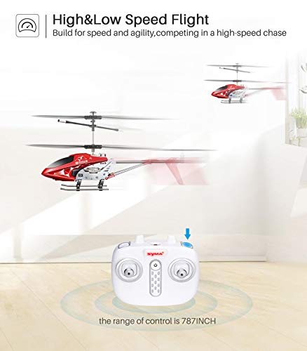 Syma Remote Control Helicopter, Rc Helicopter for Kids Adult, 2.4GHz Rc Plane radio controlled toy with Altitude Hold, High Low Speed, One-Key Take-Off, LED Light Indoor Outdoor birthday gift
