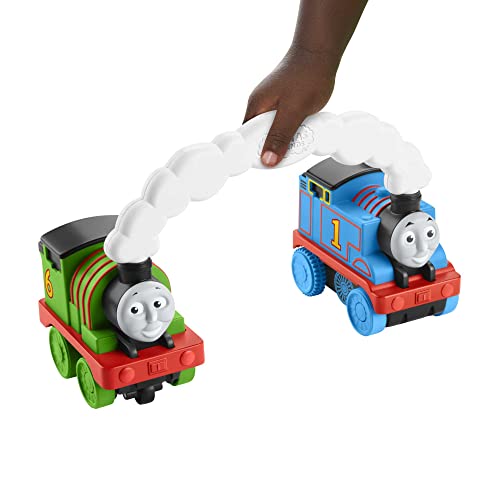 Fisher-Price Thomas & Friends Race & Chase R/C - UK English Edition, remote controlled toy train engines for toddlers and preschool kids, HDB64