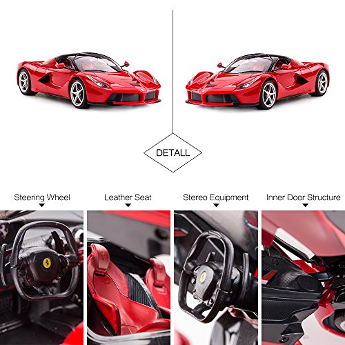 RASTAR LaFerrari Remote Control Car, 1:14 Ferrari Remote Controlled Toy Car, RC Cars for Kids Boys Adults, Red Ferrari Car
