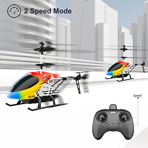 4DRC M5 Remote Control Helicopter Altitude Hold RC Helicopters with Gyro for Adult Kid Beginner,2.4GHz Aircraft Indoor Flying Toy with 3.5 Channel,High&Low Speed,LED Light,2 Battery for 25 Min Play