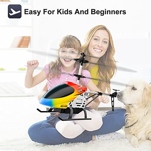 4DRC M5 Remote Control Helicopter Altitude Hold RC Helicopters with Gyro for Adult Kid Beginner,2.4GHz Aircraft Indoor Flying Toy with 3.5 Channel,High&Low Speed,LED Light,2 Battery for 25 Min Play