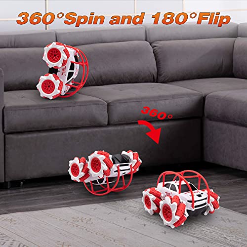 MaxTronic Remote Control Cars, Flip Spin Stunt RC Car for 3-12 Years Old Children Toy Boys & Kids Christmas Birthday Gift,2.4Ghz 4WD Off Road RC Crawler Vehicle,Radio Controlled Racing Truck