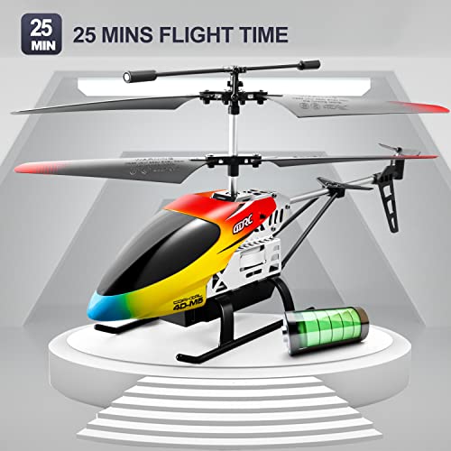 4DRC M5 Remote Control Helicopter Altitude Hold RC Helicopters with Gyro for Adult Kid Beginner,2.4GHz Aircraft Indoor Flying Toy with 3.5 Channel,High&Low Speed,LED Light,2 Battery for 25 Min Play