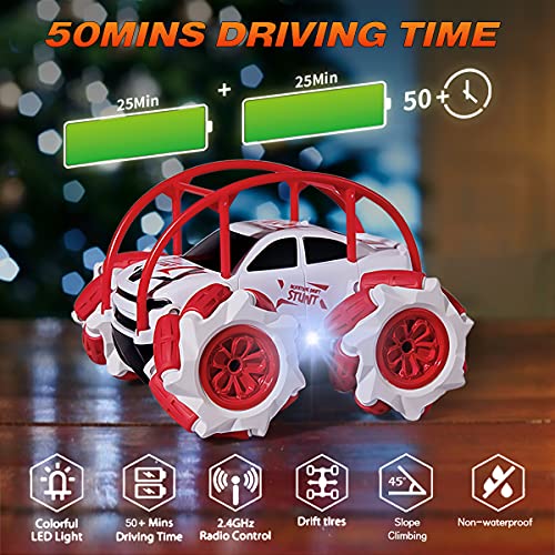 MaxTronic Remote Control Cars, Flip Spin Stunt RC Car for 3-12 Years Old Children Toy Boys & Kids Christmas Birthday Gift,2.4Ghz 4WD Off Road RC Crawler Vehicle,Radio Controlled Racing Truck