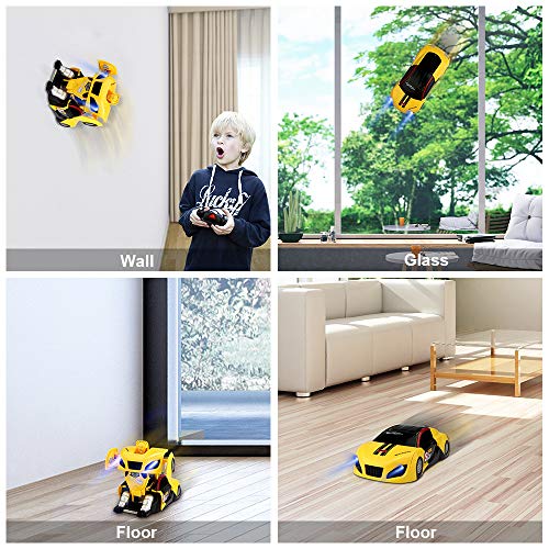 Epoch Air Remote Control Robot, Kids Toys Transformation RC Robot Car 360° Rotation Led Light Radio Controlled Wall Stunt Car Indoor Game Birthday Gifts for Boys Girls 3 4 5 6 7 8 9 10 Years Old
