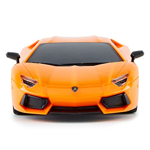 CMJ RC Cars Lamborghini Aventador LP700-4 Officially Licensed Remote Control RC Car 1:24 Scale Working Lights 2.4Ghz (Orange)