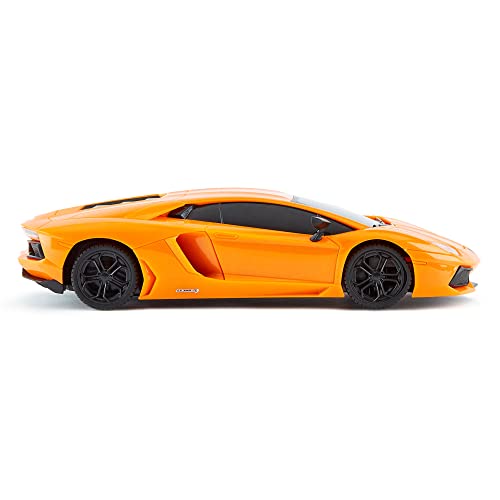 CMJ RC Cars Lamborghini Aventador LP700-4 Officially Licensed Remote Control RC Car 1:24 Scale Working Lights 2.4Ghz (Orange)