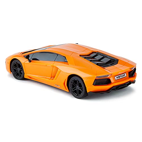 CMJ RC Cars Lamborghini Aventador LP700-4 Officially Licensed Remote Control RC Car 1:24 Scale Working Lights 2.4Ghz (Orange)