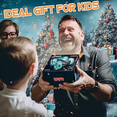 Korffe Remote Control Car, Amphibious RC Car for 4 5 6 7 8 9 Years Old, 4WD Off-Road Toy Car, Waterproof Stunt Car Toy Vehicle, 360° Rotating Toy Car Perfect Birthday for 8-12 Years Old Kids