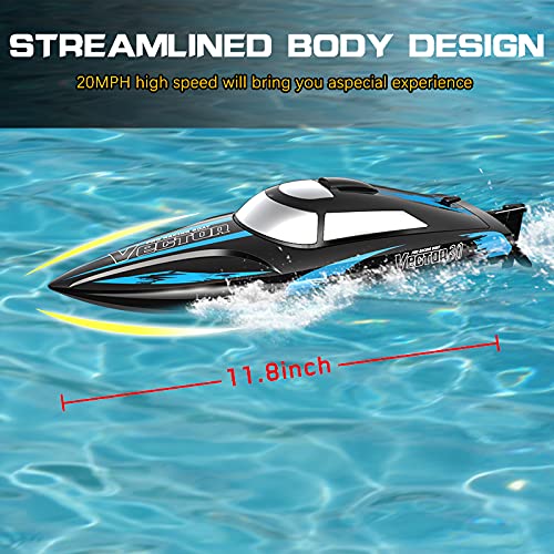 VOLANTEXRC RC Boat Remote Control Boat for Pools and Lakes, 20+ mph Self Righting Racing Boats with Rechargeable Battery for Kids and Adults, with Low Battery Alarm