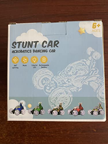 Kizeefun Remote Control Cars Remote Control Car Stunt RC Car for Kids,RC Stunt Car with 360°Flips Rotation Remote Control Cars for Girls n’ Boys with Light Stunt Vehicle Truck Car Boys Toys Girls Toys