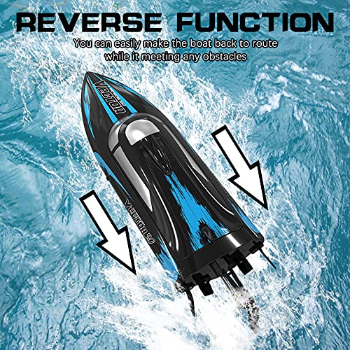 VOLANTEXRC RC Boat Remote Control Boat for Pools and Lakes, 20+ mph Self Righting Racing Boats with Rechargeable Battery for Kids and Adults, with Low Battery Alarm