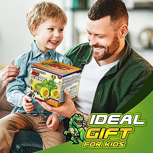 HappyGoLucky Remote Control Cars for Kids, Dinosaur Toys for Boys RC Car Kids Toys for 3-12 Year Old Boys Gifts for 3-12 Year Old Boys Toys Age 3-12 Kids Garden Toys Outdoor Toys Monster Truck Toys