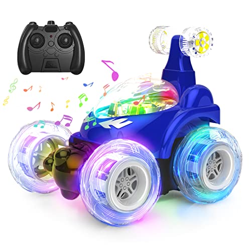 Kizmyee Remote Control Car for Kids, RC Stunt Car, Double Sided 360degFlips Rotating, Waterproof Stunt Controlled Vehicle Truck with Rotate 360 Car Boy Toy for 8+ Year