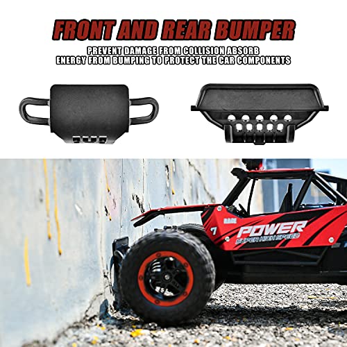 BEZGAR TB141 Remote Control Cars - 1:14 Scale RC Car, 2WD 20KM/H All-Terrains Toy Off Road Vehicle Monster Truck with Two Rechargeable Batteries for Boys Kids Adults and Girls, Red