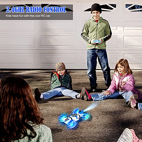 Achort Remote Control Car for Kids 2.4GHz RC Stunt Twist Car Toy Transform Racing Car with Gesture Control 4WD Off Road Crawler with Light and Spray Christmas Birthday Toys Gift for Boys Girls