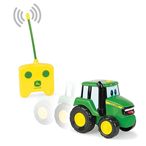 John Deere Remote Controlled Johnny Tractor | Remote Control Car Farm Toy | RC Car Kids Toy Suitable For 18 Months and 2, 3, 4+ Years Old Boys and Girls, Green