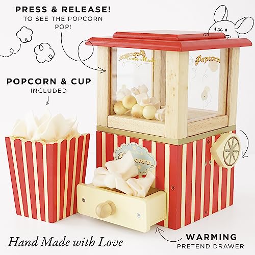 Le Toy Van - Wooden Honeybake Retro Popcorn Machine Role Kids Play Toy | Cinema, Kitchen Or Movies Pretend Play
