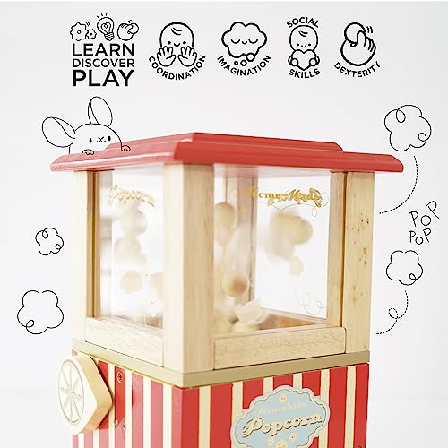 Le Toy Van - Wooden Honeybake Retro Popcorn Machine Role Kids Play Toy | Cinema, Kitchen Or Movies Pretend Play