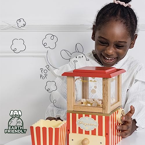 Le Toy Van - Wooden Honeybake Retro Popcorn Machine Role Kids Play Toy | Cinema, Kitchen Or Movies Pretend Play
