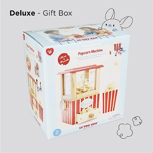 Le Toy Van - Wooden Honeybake Retro Popcorn Machine Role Kids Play Toy | Cinema, Kitchen Or Movies Pretend Play