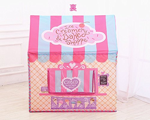 Floving Girls Indoor Outdoor Play Tents Kids Ice Cream and Bakery Shop Playhouse Palace Tents (Pink)