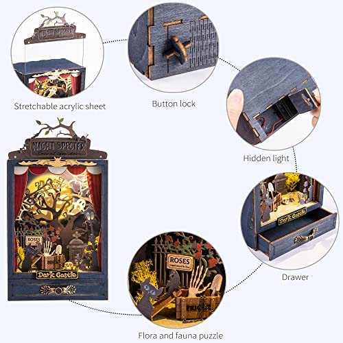 Rolife Box Theatre Series Book Nook kit DIY Dollhouse Room Decor for Teen Girls Boys Women DS023