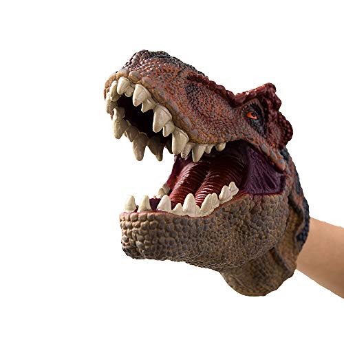 Dinosaur Hand Puppet Tyrannosaurus Rex Toy, Dinosaur Toys Hand Puppet Soft Rubber Realistic Dinosaur Model Toys for Kids (1pcs)