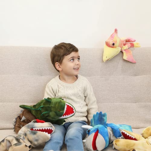Hand Puppets Dinosaur Puppets for Kids, Dinosaur Toys for Boys Girls, Plush Dinosaur Stuffed Animal Story Toys Gifts for 3-6 Year Old Boy (Triceratops)