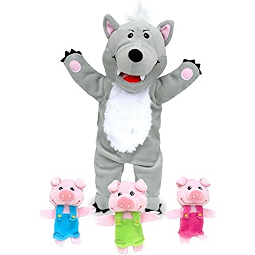 Big Bad Wolf & 3 Little Pigs Tellatale Hand Puppet
