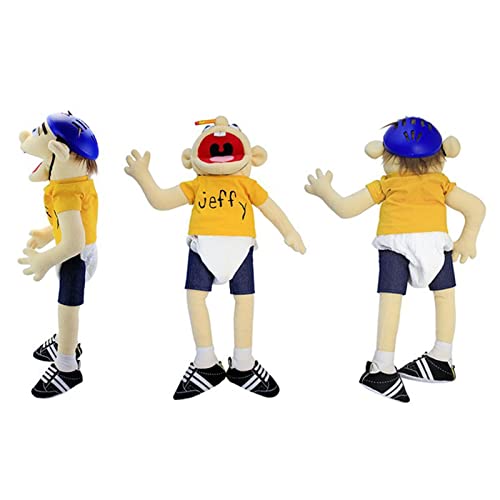 Umifica Jeffy Puppet Plush Toy Doll, Mischievous Funny Puppets Toy with Working Mouth, 60cm Soft Hand Puppet for Birthday Christmas Halloween Party Teaching Preschool
