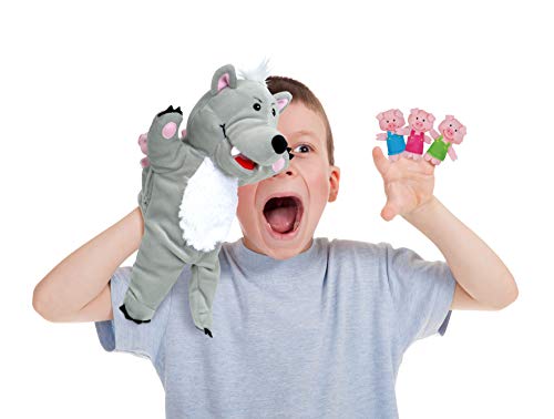 Big Bad Wolf & 3 Little Pigs Tellatale Hand Puppet