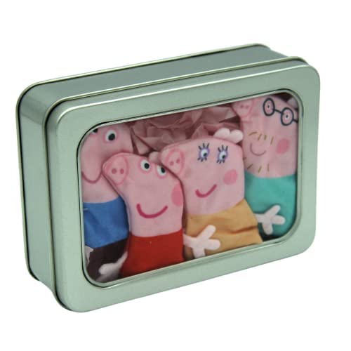 Peppa Pig Family Figures Finger Puppets - Keepsake Tin