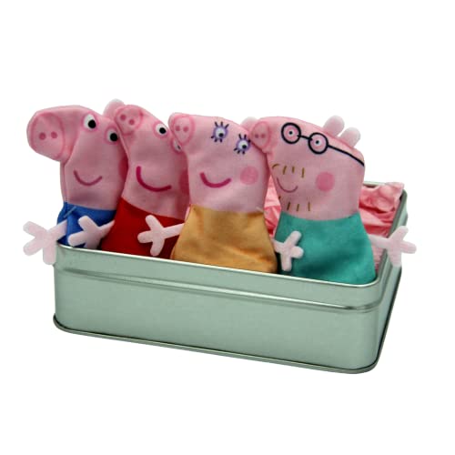 Peppa Pig Family Figures Finger Puppets - Keepsake Tin