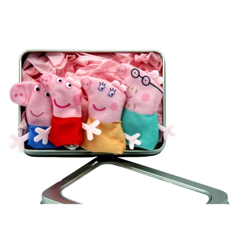 Peppa Pig Family Figures Finger Puppets - Keepsake Tin