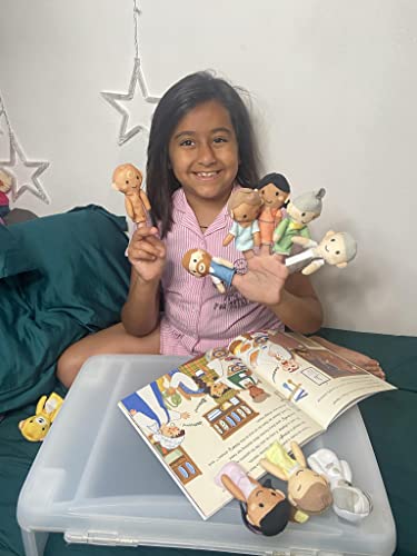 The Finger Family by Fabula Toys – Set of 10 Tricot Puppets to Educate Little Ones on Different Family Members | Ages 0-5 Years | Teach Love and Compassion Through Play | Designed in the UK