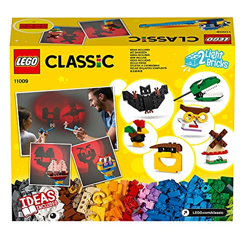 LEGO 11009 Classic Bricks and Lights Shadow Puppet Theater Set with Light Bricks, Creative Fun for 5 Year Old
