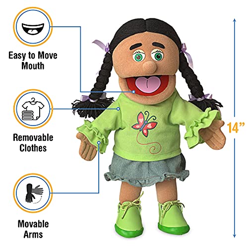 SiLLy puppets Jasmine, Hispanic Girl, Hand Puppet, 40cm