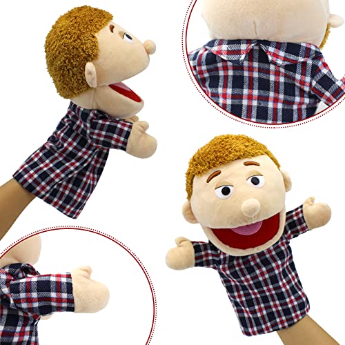 Family Hand Puppets,Puppets for Kids Role Paly Family Members 11.8 INCH Multi-Ethnic Puppets,Plush Soft Hand Puppets Family Puppets Story Toys Puppets for Girls Boys Finger Puppets Puppet Set Gifts