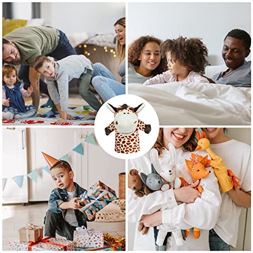 Sunallwell Hand Puppets for Kids, 4 Packs Sooty and Sweep Puppets, Animal Puppets for Children Toddlers Boys Girls (Big Movable Mouths)