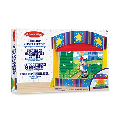 Melissa & Doug Tabletop Puppet Theater - Sturdy Wooden Construction