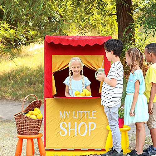 Bomodoro - Children's Puppet Theater 120 x 70 x 50 cm, Red, Transformable into a small tent