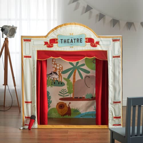 Haus Projekt Large Play Tent Theatre, Indoor Outdoor Kids Play Tent, House or Garden Tent, Pretend Play Theater Play House for Children, Girls and Boys Extra Large Playhouse, Birthday Gift for Kids