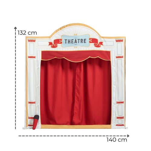 Haus Projekt Large Play Tent Theatre, Indoor Outdoor Kids Play Tent, House or Garden Tent, Pretend Play Theater Play House for Children, Girls and Boys Extra Large Playhouse, Birthday Gift for Kids