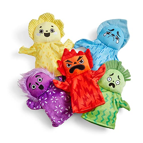 Learning Resources Feelings Family Hand Puppets Set, Hand Puppets for Kids, Learn About Feelings, 5 Emotions Hand Puppets Happy, Sad, Surprised, Angry & Scared