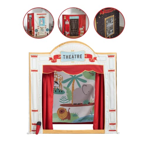Haus Projekt Large Play Tent Theatre, Indoor Outdoor Kids Play Tent, House or Garden Tent, Pretend Play Theater Play House for Children, Girls and Boys Extra Large Playhouse, Birthday Gift for Kids